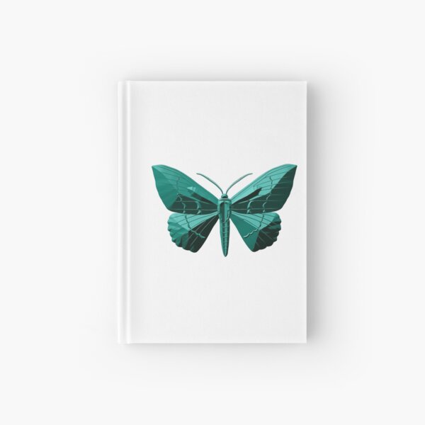 Green butterfly Hardcover Journal