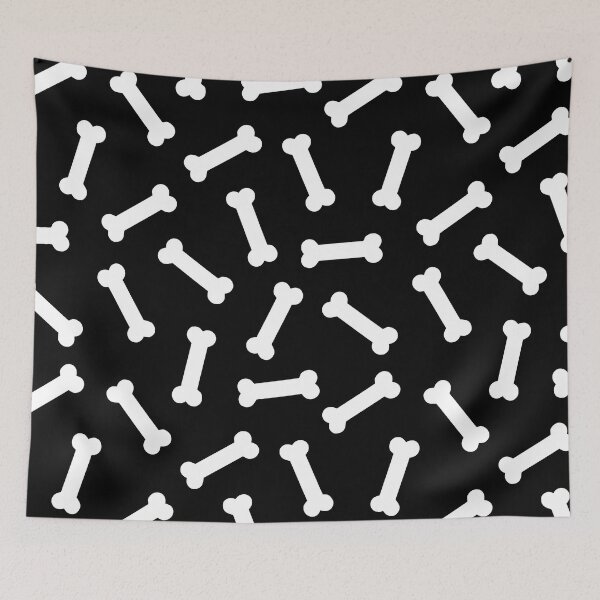 Item preview, Spooky White Bones Pattern on Black designed and sold by evannave.