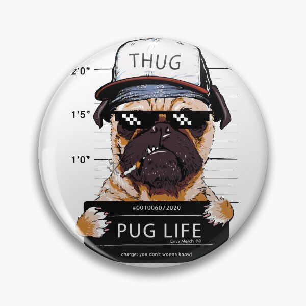 Item preview, Gangster Pug - Street Pug, Pug Life designed and sold by Envy-Merch.