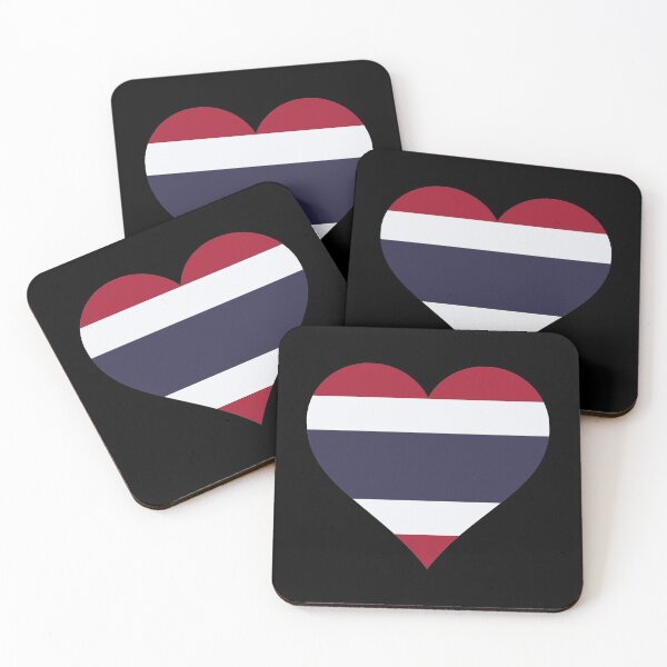 Item preview, Thailand Thai flag flag heart designed and sold by GeogDesigns.
