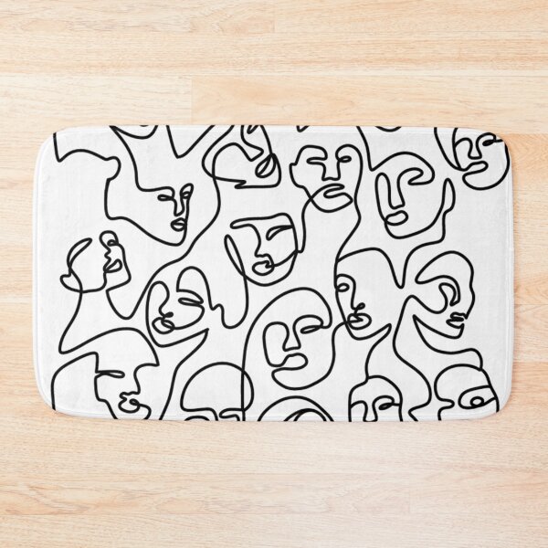 Item preview, Abstract line art faces - Modern art designed and sold by One Line Aesthetics ♡.