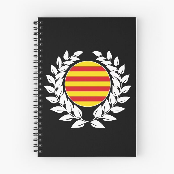Item preview, Catalonia flag banner laurel wreath designed and sold by GeogDesigns.