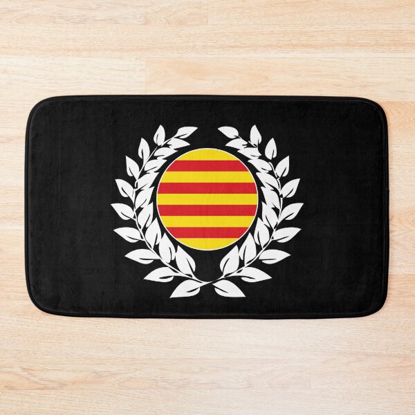 Item preview, Catalonia flag banner laurel wreath designed and sold by GeogDesigns.