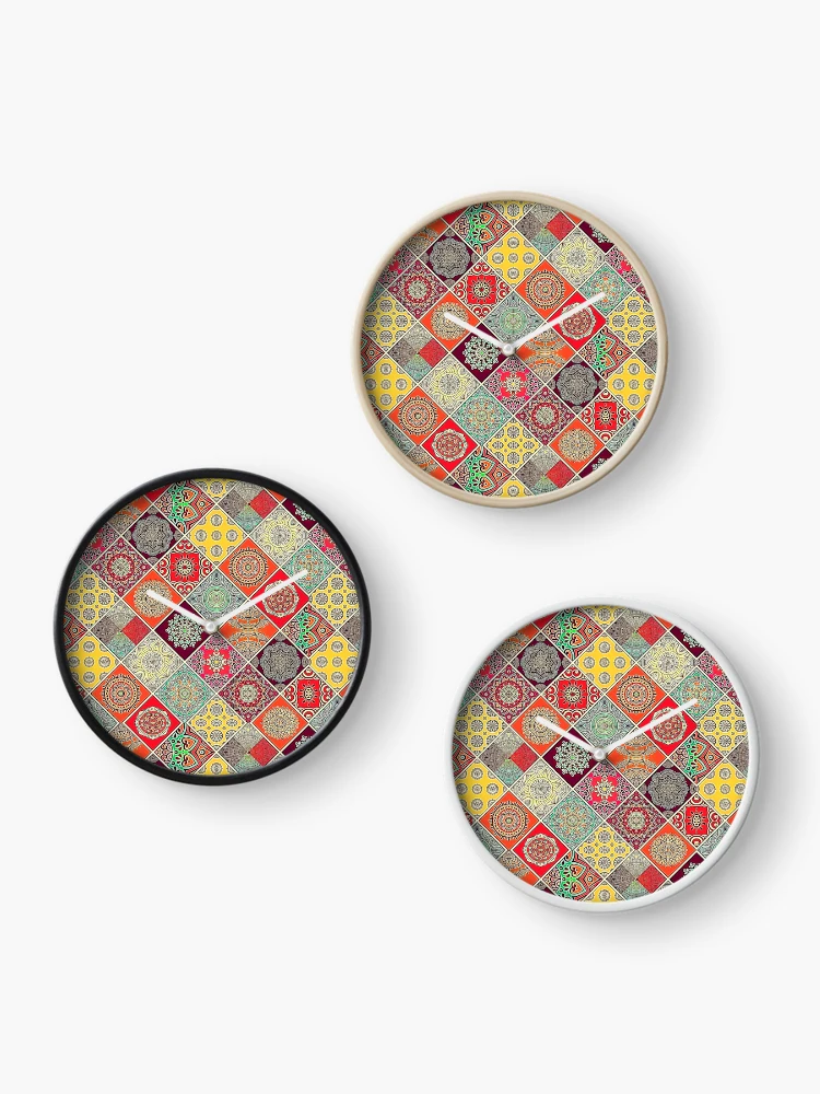 Thumbnail 3 of 4, Clock, Colorfull Design designed and sold by printerrs.