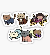 Pegatina Personajes de Hamilton como Neko Atsume Cats
