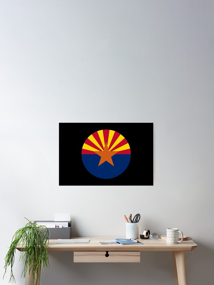 Pegatina De Vinilo Troquelada 'Bigfoot Con Bandera De Arizona' Para Ventana - Oferta: Compra 2 Y Lleva 1 Gratis