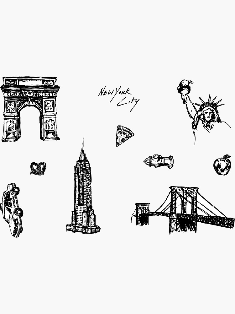 "New York City Sticker Pack" Sticker by allison Redbubble