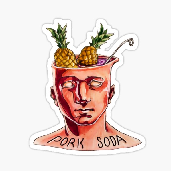 "Pork Soda (Glass Animals)" Sticker for Sale by ecampart | Redbubble