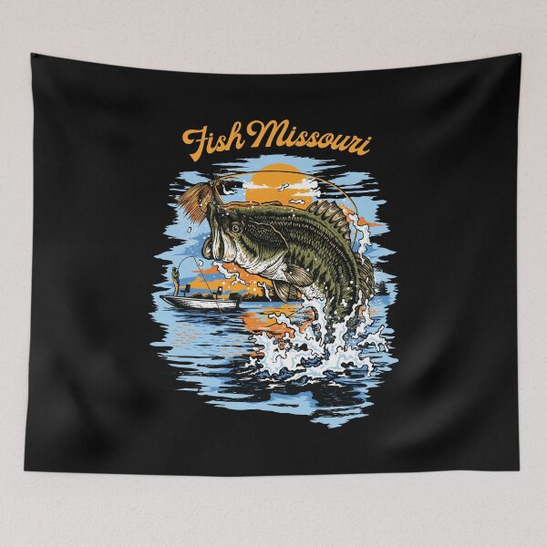 Item preview, Largemouth Bass Fishing Graphic print | Fish Missouri product designed and sold by jakehughes2015.