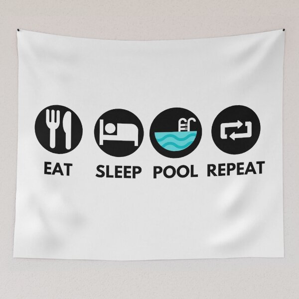 Item preview, Eat Sleep Swim Repeat designed and sold by Cc8266.