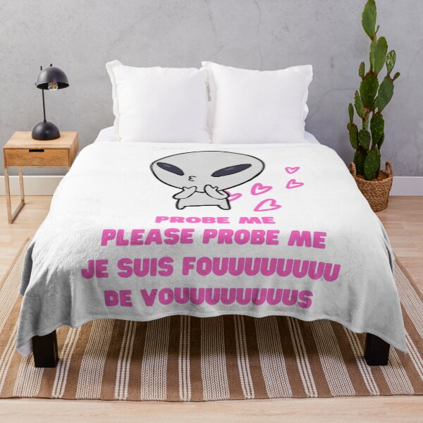 Item preview, Aliens Probe Me Please Probe Me Funny Alien Gift Pink French Text Song Love Me Please Love Me designed and sold by Nathalie Aynié.