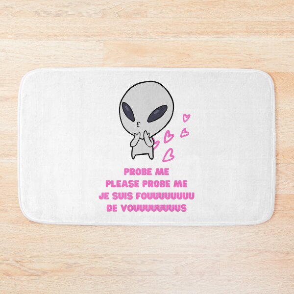 Item preview, Aliens Probe Me Please Probe Me Funny Alien Gift Pink French Text Song Love Me Please Love Me designed and sold by Nathalie Aynié.