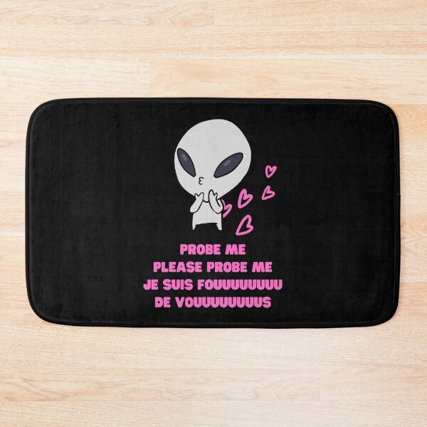 Item preview, Aliens Probe Me Please Probe Me Funny Alien Gift Pink French Text Song Love Me Please Love Me designed and sold by Nathalie Aynié.