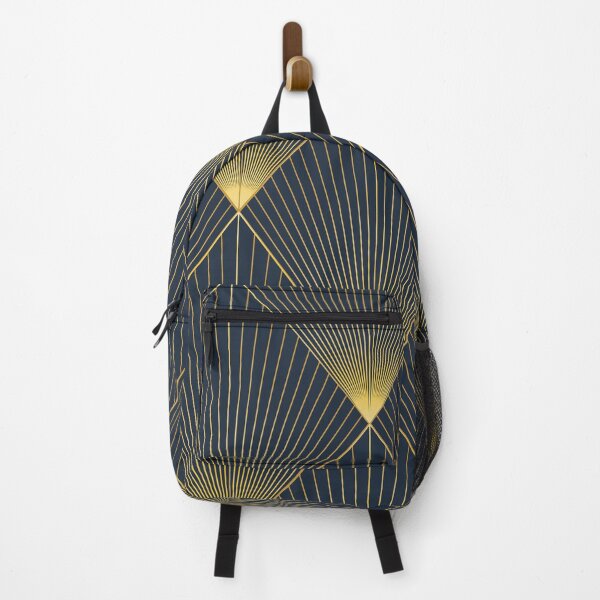Item preview, Art Deco sophisticated diamond pattern navy and gold designed and sold by kallyfactory.