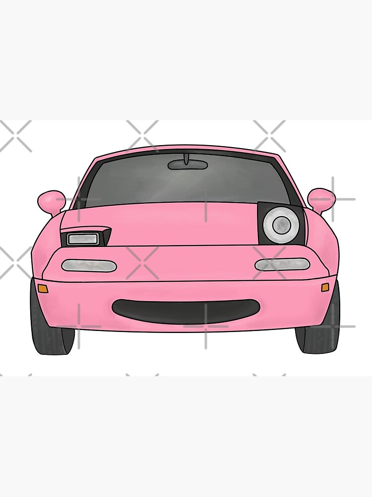 "Miata MX5 pink wink" Poster for Sale by Milanicole Redbubble