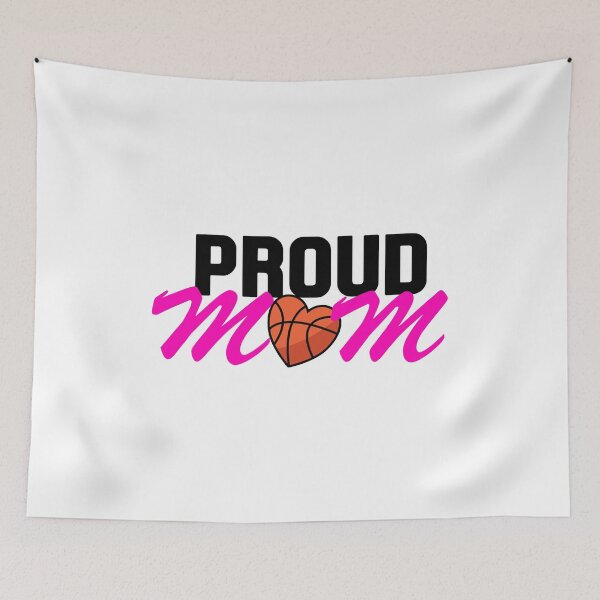 Aperçu de l'œuvre Proud Basketball Mom - Édition Coeur créée et vendue par Rooks-Artworks.
