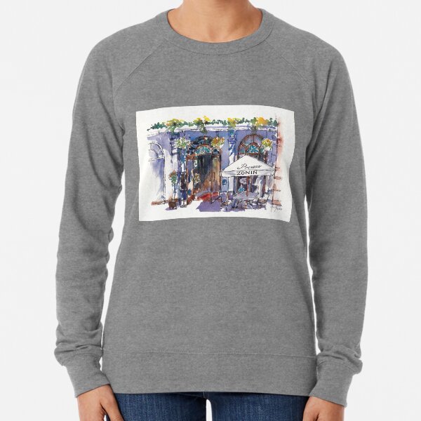 Sunny Afternoon at an Outdoor Cafe Lightweight Sweatshirt