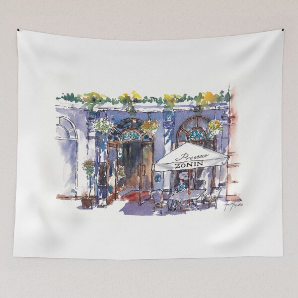 Item preview, Sunny Afternoon at an Outdoor Cafe designed and sold by Leafbear Studio.