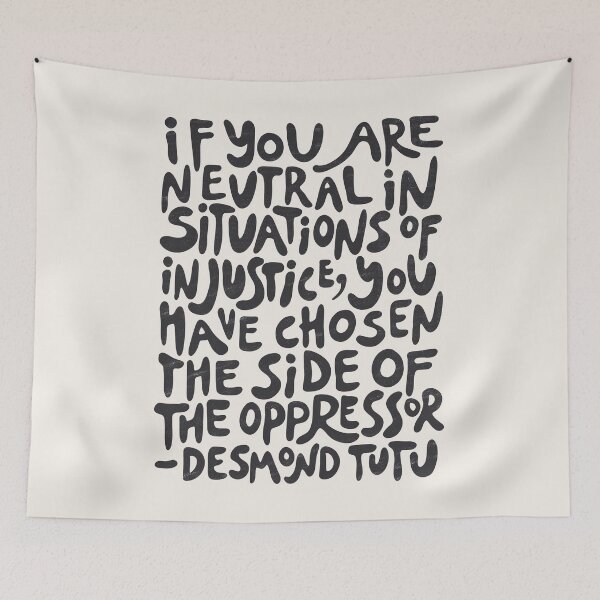 Item preview,  (old vintage print) if you are neutral in situations of injustice you have chosen the side of the oppressor (activist quote, groovy) designed and sold by acatalepsys.