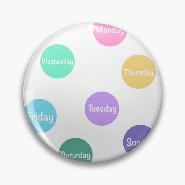Item preview, Days of the week Pastel colors designed and sold by madebymich.