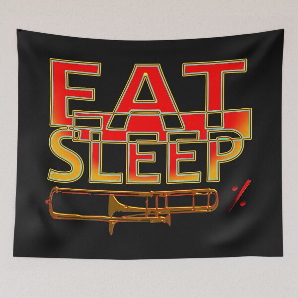 Item preview, EAT SLEEP SLEEP TROMBONE REPEAT designed and sold by Ralek.