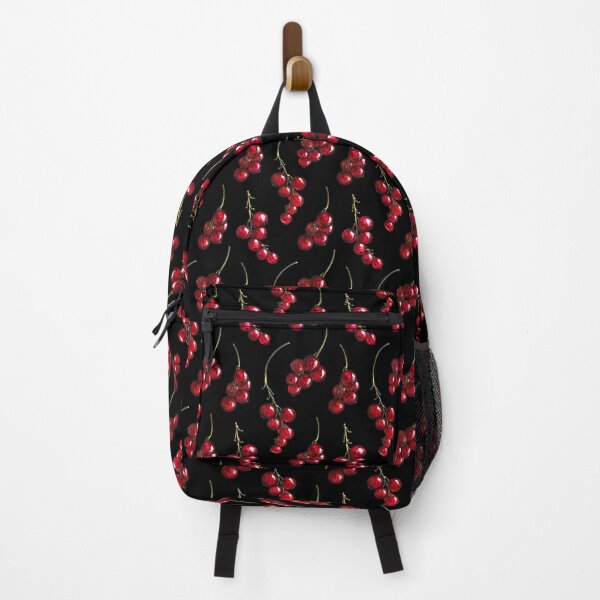 Item preview, Watercolor Red Currant Pattern - Black Edition designed and sold by AquarellChill.