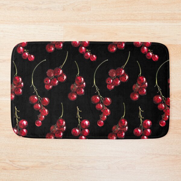 Item preview, Watercolor Red Currant Pattern - Black Edition designed and sold by AquarellChill.