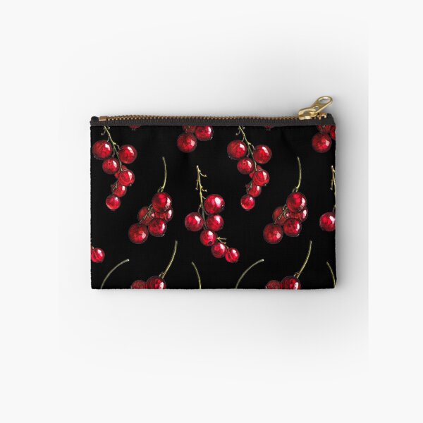 Item preview, Watercolor Red Currant Pattern - Black Edition designed and sold by AquarellChill.
