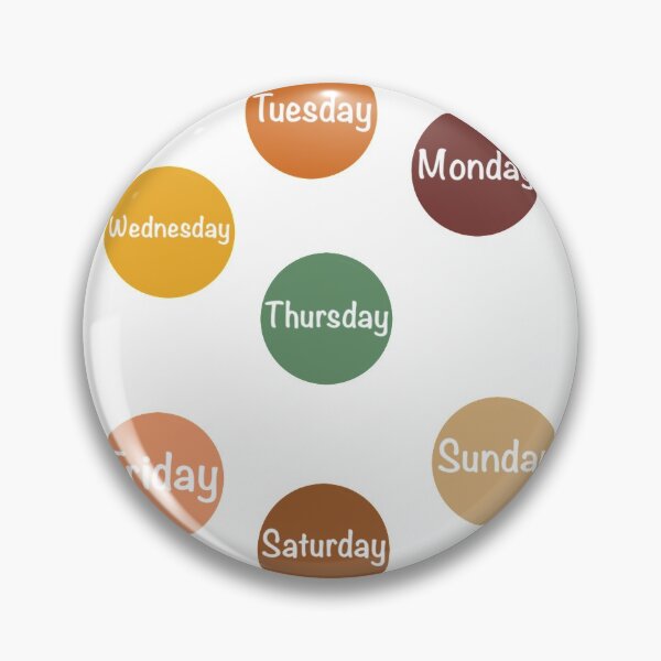 Item preview, Days of the week Fall colors designed and sold by madebymich.