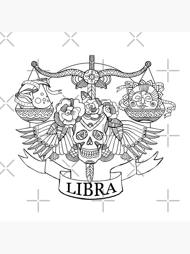 Thumbnail 3 of 3, Sticker, Spooky libra designed and sold by festive-ginger.