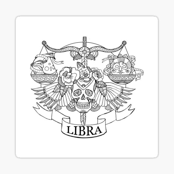 Spooky libra Sticker