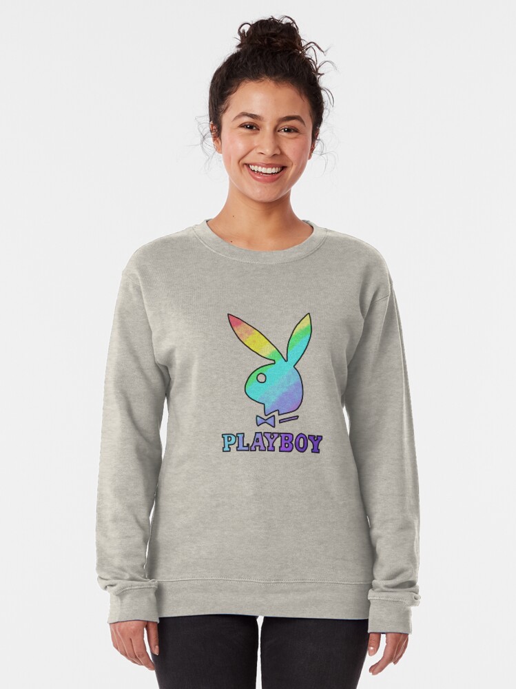 "Rainbow Playboy bunny" Pullover Sweatshirt by JoJewels ...