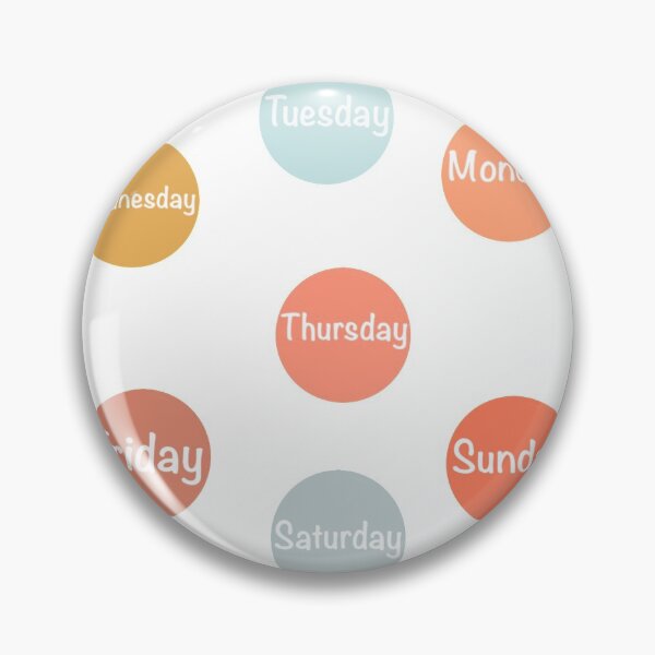 Item preview, Days of the week Peach colors designed and sold by madebymich.