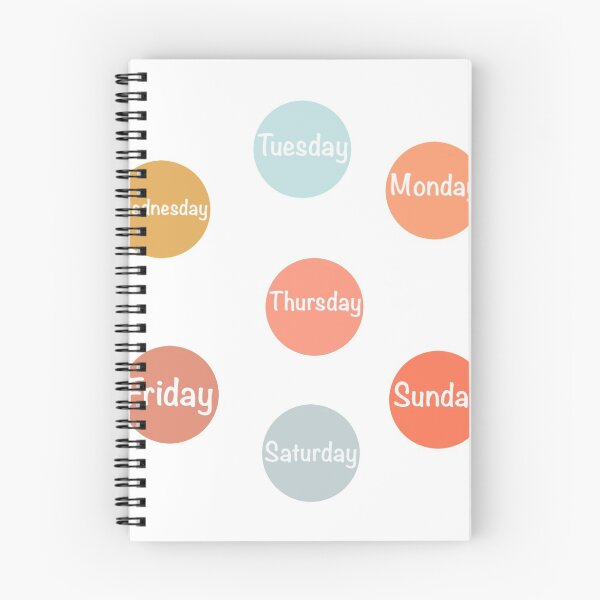 Item preview, Days of the week Peach colors designed and sold by madebymich.