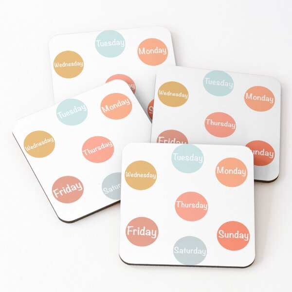 Item preview, Days of the week Peach colors designed and sold by madebymich.