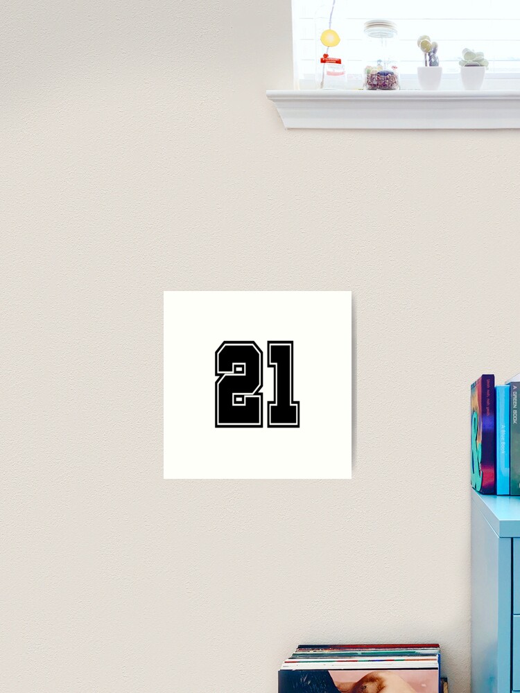 21 number no. Back number Sticker by GeogDesigns