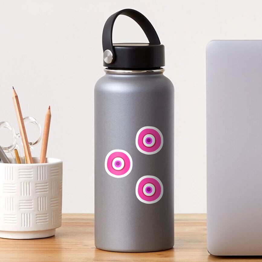 evil eye trio pink Sticker