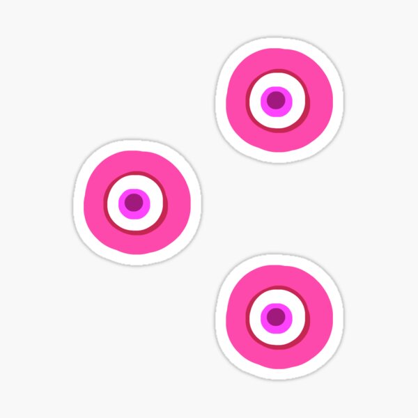 evil eye trio pink Sticker