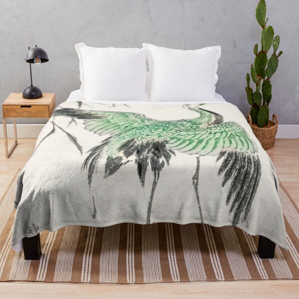 Item preview, demoiselle crane and reed illustration 41572333840 designed and sold by Bird-Lore.