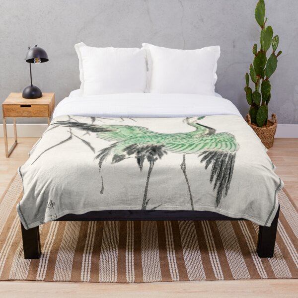 Item preview, demoiselle crane and reed illustration 41572333840 designed and sold by Bird-Lore.