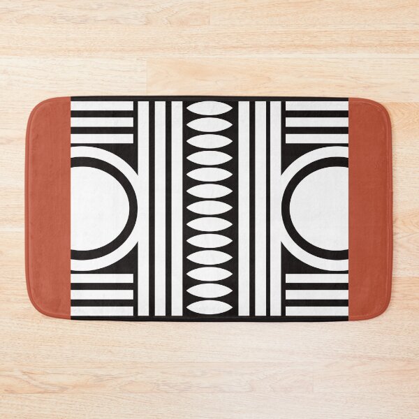 Item preview, Modern Afrocentric Abstract African Ethnic Black and White Terracotta  designed and sold by Inogitna Designs.