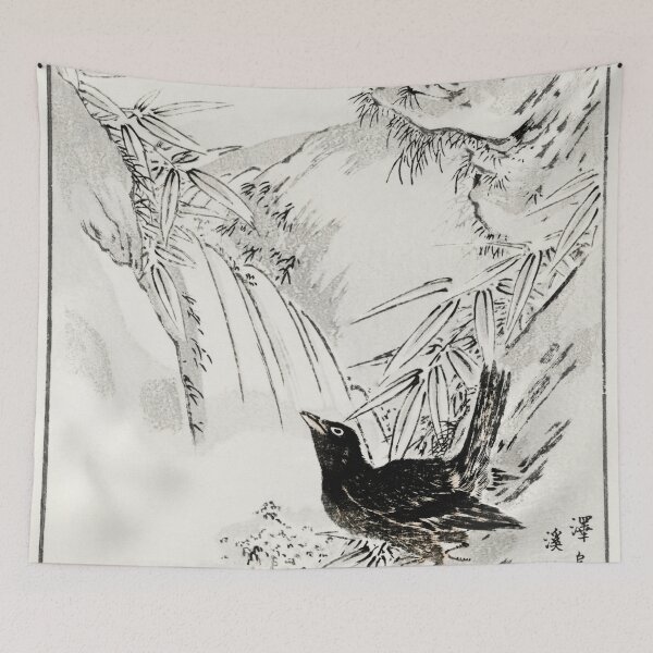 Item preview, eastern rook and stream illustration 41572339310 designed and sold by Bird-Lore.