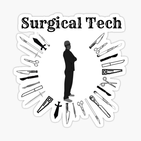 Surgical Technologist Sticker By Ainai Redbubble