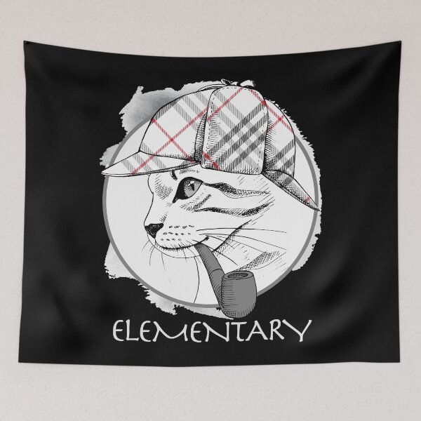 Item preview, Elementary (Sherlock Holmes Cat) designed and sold by lucidfrog.