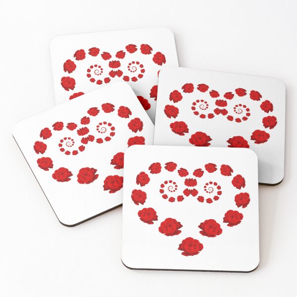 Item preview, Red English Rose Elaborate Heart designed and sold by TeeandToast.