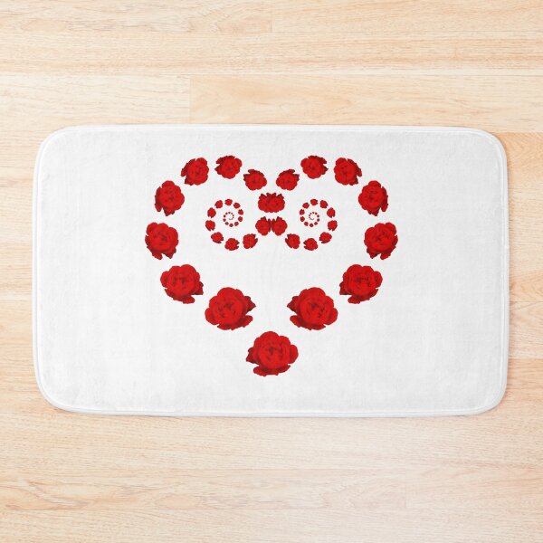 Item preview, Red English Rose Elaborate Heart designed and sold by TeeandToast.
