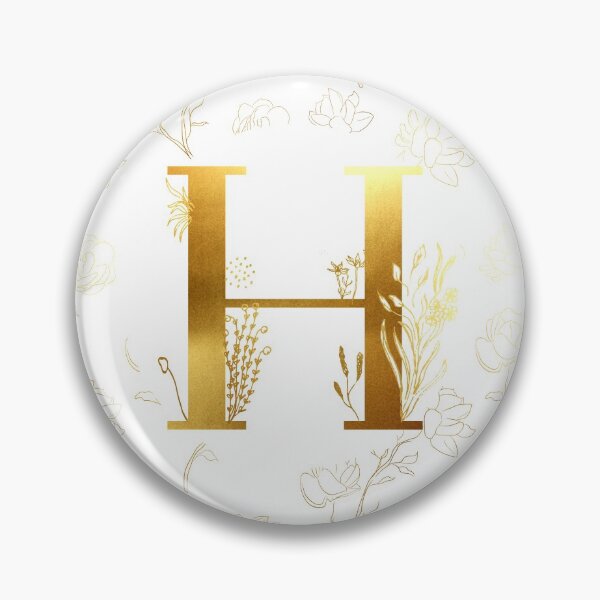 Item preview, Gold floral H Initial designed and sold by Parydish.