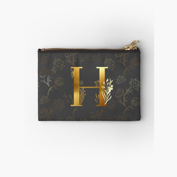 Item preview, Gold floral H Initial designed and sold by Parydish.