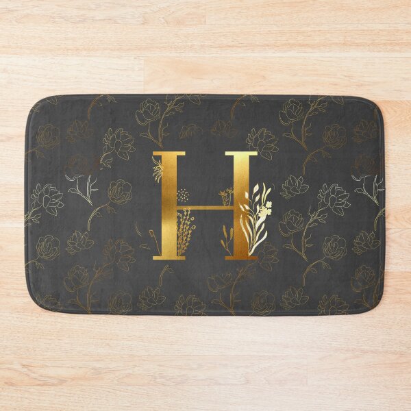 Item preview, Gold floral H Initial designed and sold by Parydish.