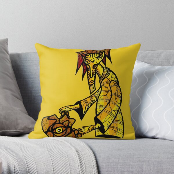 The Yellow Mage Throw Pillow